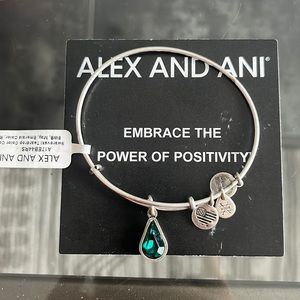 Alex and Ani Emerald Charm Bangle